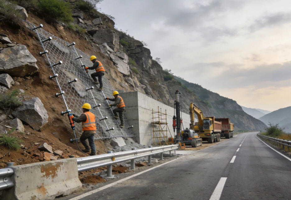 蓬江公路道路护坡